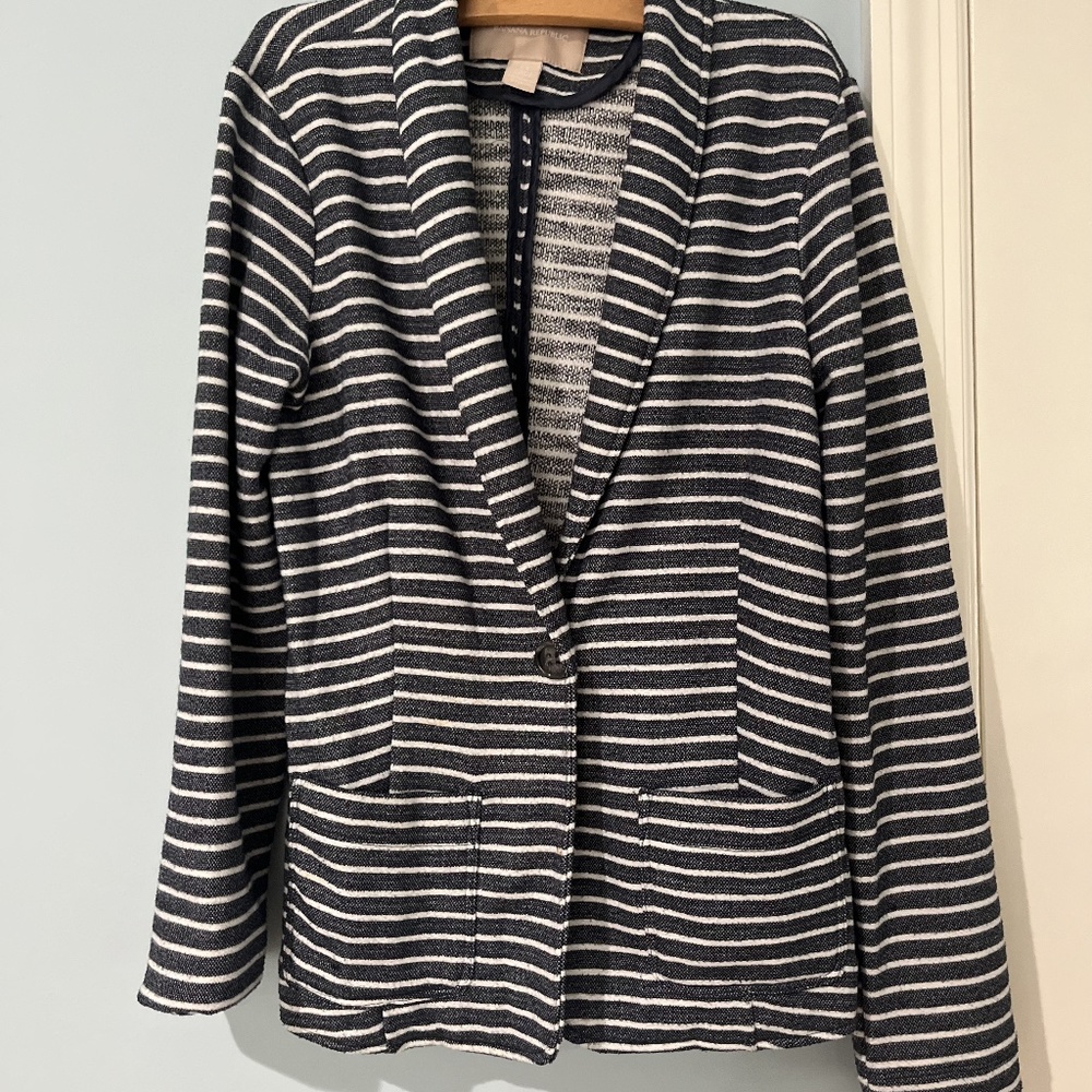 Banana Republic Knit Striped Blazer